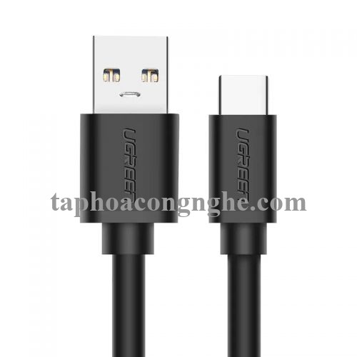 Ugreen 20881 0.5M màu đen Cáp dữ liệu USB 3.0 sang Type-C truyền dữ liệu từ máy tính ra điện thoại dài US184 30020881